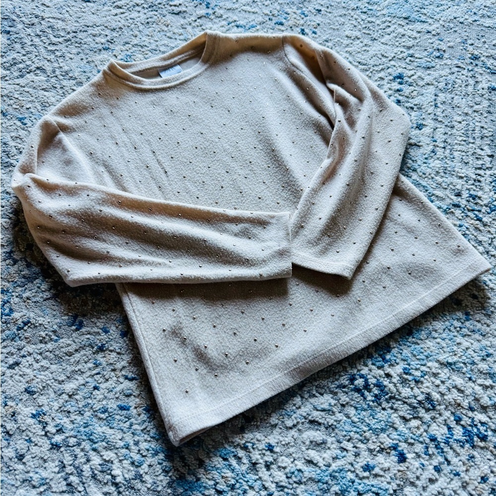 Zara Girls’ Studded Crewneck Top - Picture 3 of 8